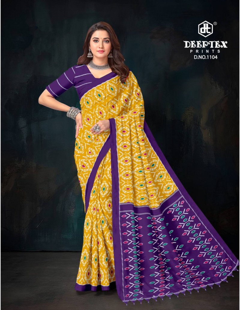 Ikkat Special 11 By Deeptex Cotton Printed Saree
